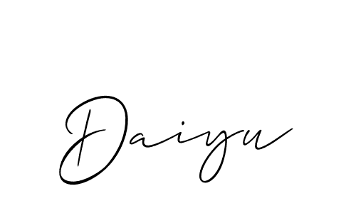 How to make Daiyu signature? Allison_Script is a professional autograph style. Create handwritten signature for Daiyu name. Daiyu signature style 2 images and pictures png