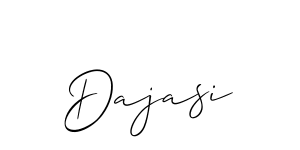 Use a signature maker to create a handwritten signature online. With this signature software, you can design (Allison_Script) your own signature for name Dajasi. Dajasi signature style 2 images and pictures png