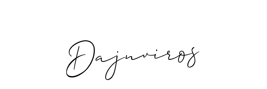 Make a beautiful signature design for name Dajnviros. With this signature (Allison_Script) style, you can create a handwritten signature for free. Dajnviros signature style 2 images and pictures png