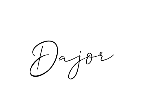 Allison_Script is a professional signature style that is perfect for those who want to add a touch of class to their signature. It is also a great choice for those who want to make their signature more unique. Get Dajor name to fancy signature for free. Dajor signature style 2 images and pictures png