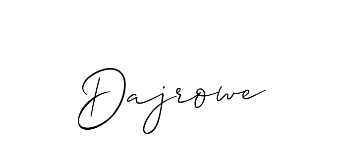 How to make Dajrowe name signature. Use Allison_Script style for creating short signs online. This is the latest handwritten sign. Dajrowe signature style 2 images and pictures png