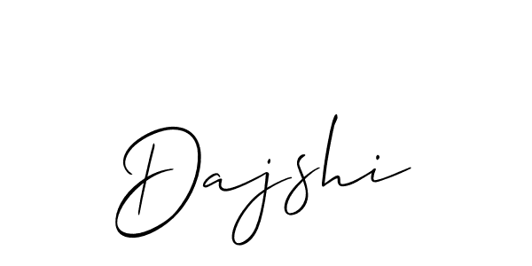 Use a signature maker to create a handwritten signature online. With this signature software, you can design (Allison_Script) your own signature for name Dajshi. Dajshi signature style 2 images and pictures png