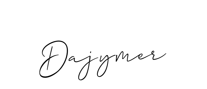 Use a signature maker to create a handwritten signature online. With this signature software, you can design (Allison_Script) your own signature for name Dajymer. Dajymer signature style 2 images and pictures png