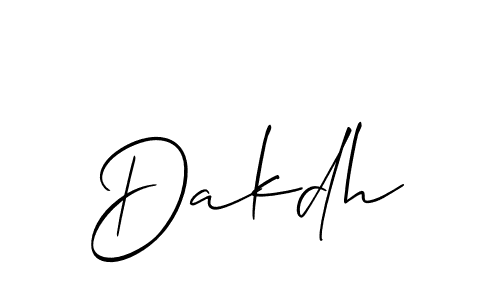 It looks lik you need a new signature style for name Dakdh. Design unique handwritten (Allison_Script) signature with our free signature maker in just a few clicks. Dakdh signature style 2 images and pictures png