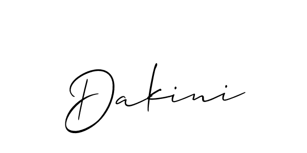 How to make Dakini signature? Allison_Script is a professional autograph style. Create handwritten signature for Dakini name. Dakini signature style 2 images and pictures png