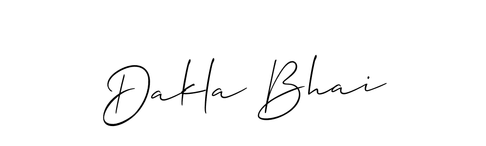 How to make Dakla Bhai signature? Allison_Script is a professional autograph style. Create handwritten signature for Dakla Bhai name. Dakla Bhai signature style 2 images and pictures png