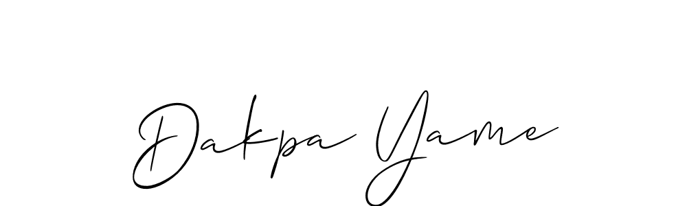 Make a short Dakpa Yame signature style. Manage your documents anywhere anytime using Allison_Script. Create and add eSignatures, submit forms, share and send files easily. Dakpa Yame signature style 2 images and pictures png