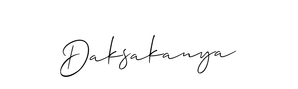 Make a beautiful signature design for name Daksakanya. Use this online signature maker to create a handwritten signature for free. Daksakanya signature style 2 images and pictures png