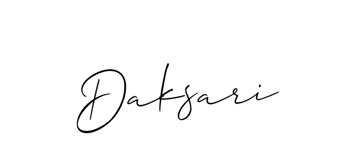 How to make Daksari signature? Allison_Script is a professional autograph style. Create handwritten signature for Daksari name. Daksari signature style 2 images and pictures png