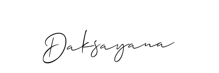 How to make Daksayana signature? Allison_Script is a professional autograph style. Create handwritten signature for Daksayana name. Daksayana signature style 2 images and pictures png