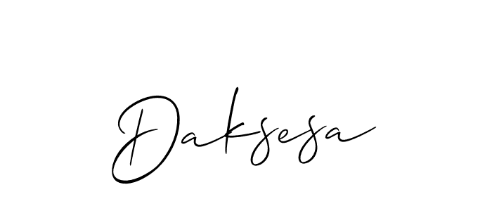 How to make Daksesa signature? Allison_Script is a professional autograph style. Create handwritten signature for Daksesa name. Daksesa signature style 2 images and pictures png