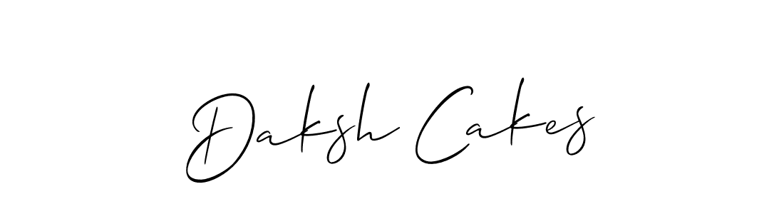 Create a beautiful signature design for name Daksh Cakes. With this signature (Allison_Script) fonts, you can make a handwritten signature for free. Daksh Cakes signature style 2 images and pictures png