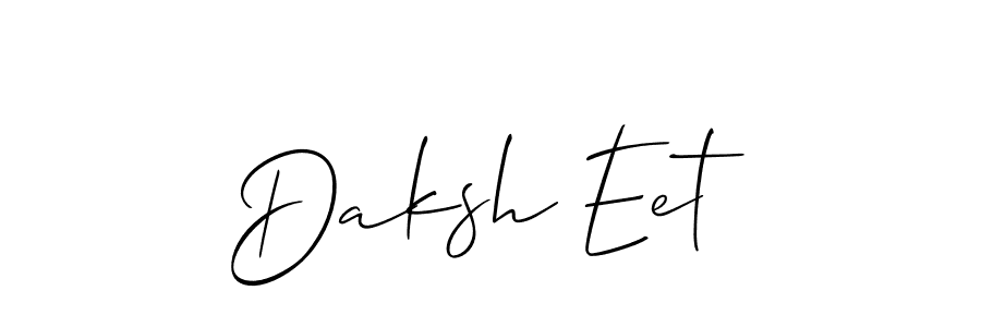 How to make Daksh Eet signature? Allison_Script is a professional autograph style. Create handwritten signature for Daksh Eet name. Daksh Eet signature style 2 images and pictures png