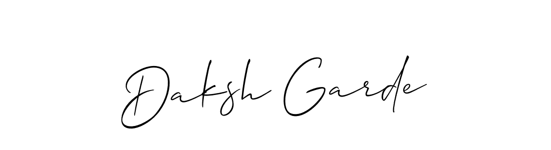 Also we have Daksh Garde name is the best signature style. Create professional handwritten signature collection using Allison_Script autograph style. Daksh Garde signature style 2 images and pictures png