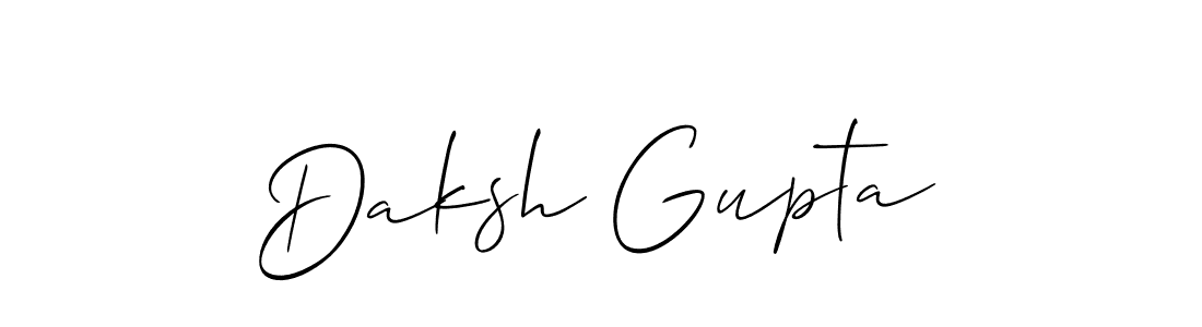 Also You can easily find your signature by using the search form. We will create Daksh Gupta name handwritten signature images for you free of cost using Allison_Script sign style. Daksh Gupta signature style 2 images and pictures png