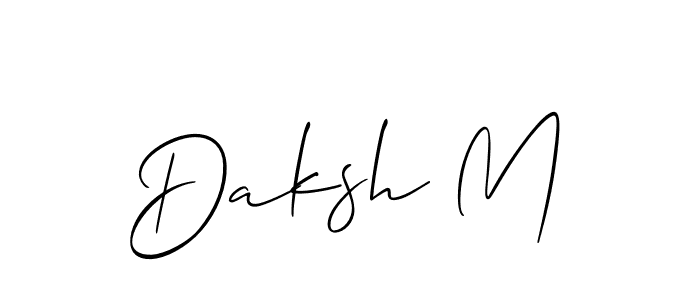 You should practise on your own different ways (Allison_Script) to write your name (Daksh M) in signature. don't let someone else do it for you. Daksh M signature style 2 images and pictures png