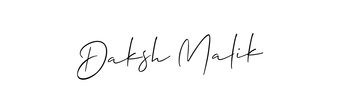 How to make Daksh Malik signature? Allison_Script is a professional autograph style. Create handwritten signature for Daksh Malik name. Daksh Malik signature style 2 images and pictures png