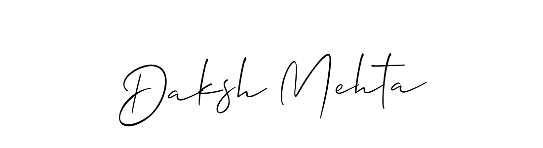 Also You can easily find your signature by using the search form. We will create Daksh Mehta name handwritten signature images for you free of cost using Allison_Script sign style. Daksh Mehta signature style 2 images and pictures png