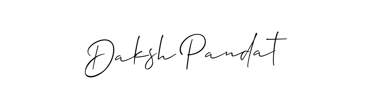 Make a short Daksh Pandat signature style. Manage your documents anywhere anytime using Allison_Script. Create and add eSignatures, submit forms, share and send files easily. Daksh Pandat signature style 2 images and pictures png