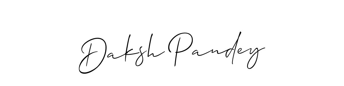 Daksh Pandey stylish signature style. Best Handwritten Sign (Allison_Script) for my name. Handwritten Signature Collection Ideas for my name Daksh Pandey. Daksh Pandey signature style 2 images and pictures png