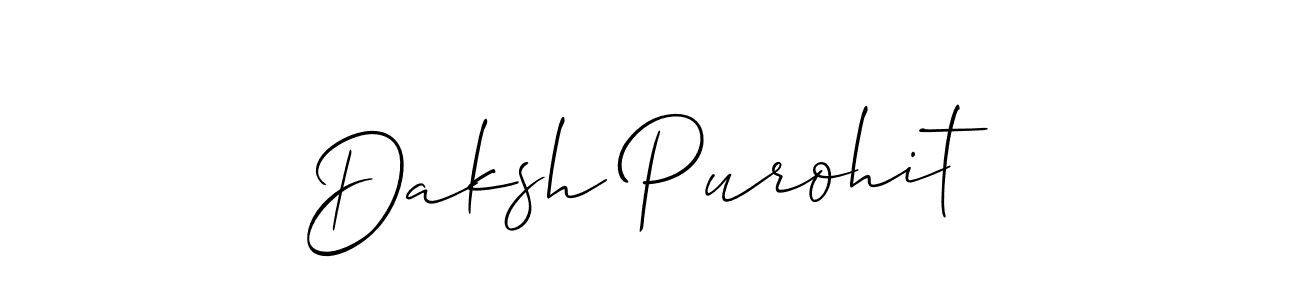 How to Draw Daksh Purohit signature style? Allison_Script is a latest design signature styles for name Daksh Purohit. Daksh Purohit signature style 2 images and pictures png