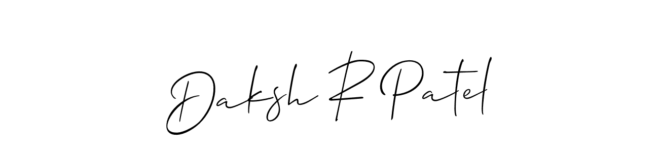 How to make Daksh R Patel signature? Allison_Script is a professional autograph style. Create handwritten signature for Daksh R Patel name. Daksh R Patel signature style 2 images and pictures png