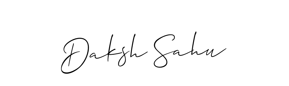 How to make Daksh Sahu signature? Allison_Script is a professional autograph style. Create handwritten signature for Daksh Sahu name. Daksh Sahu signature style 2 images and pictures png