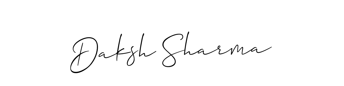 if you are searching for the best signature style for your name Daksh Sharma. so please give up your signature search. here we have designed multiple signature styles  using Allison_Script. Daksh Sharma signature style 2 images and pictures png