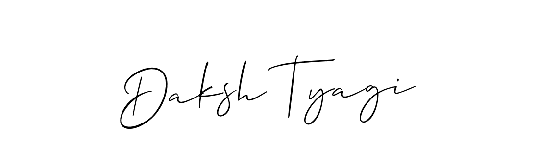 Make a beautiful signature design for name Daksh Tyagi. With this signature (Allison_Script) style, you can create a handwritten signature for free. Daksh Tyagi signature style 2 images and pictures png