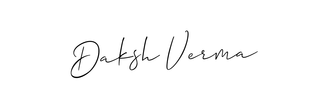 Daksh Verma stylish signature style. Best Handwritten Sign (Allison_Script) for my name. Handwritten Signature Collection Ideas for my name Daksh Verma. Daksh Verma signature style 2 images and pictures png
