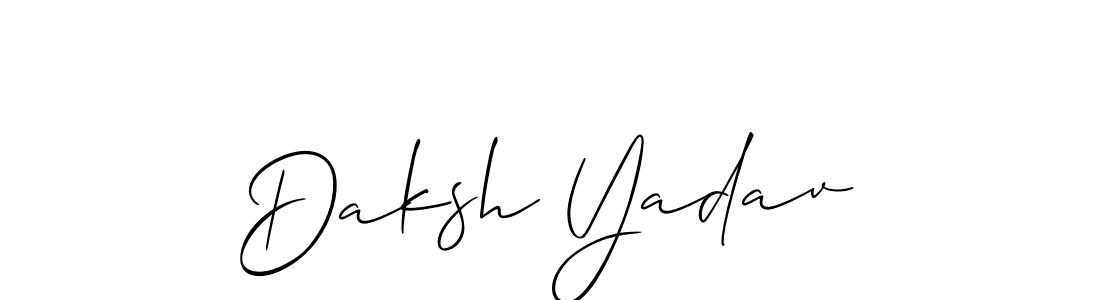 Similarly Allison_Script is the best handwritten signature design. Signature creator online .You can use it as an online autograph creator for name Daksh Yadav. Daksh Yadav signature style 2 images and pictures png