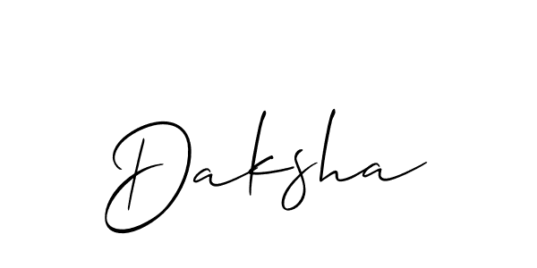 How to make Daksha signature? Allison_Script is a professional autograph style. Create handwritten signature for Daksha name. Daksha signature style 2 images and pictures png