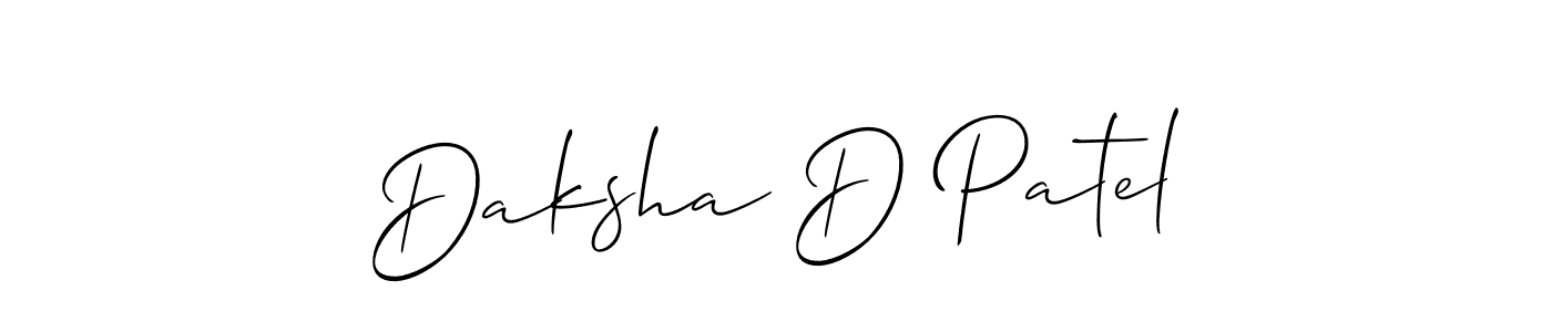 Once you've used our free online signature maker to create your best signature Allison_Script style, it's time to enjoy all of the benefits that Daksha D Patel name signing documents. Daksha D Patel signature style 2 images and pictures png