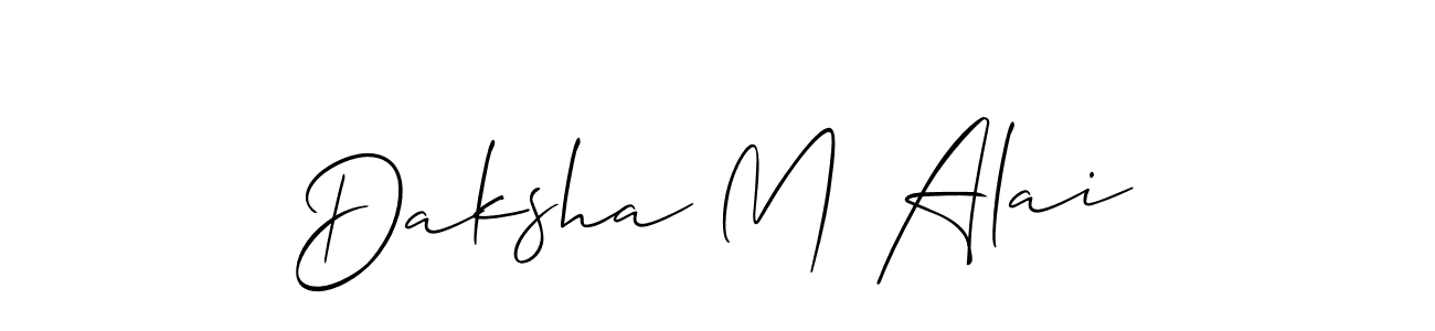 You can use this online signature creator to create a handwritten signature for the name Daksha M Alai. This is the best online autograph maker. Daksha M Alai signature style 2 images and pictures png