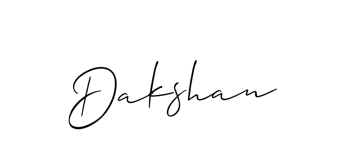 Create a beautiful signature design for name Dakshan. With this signature (Allison_Script) fonts, you can make a handwritten signature for free. Dakshan signature style 2 images and pictures png