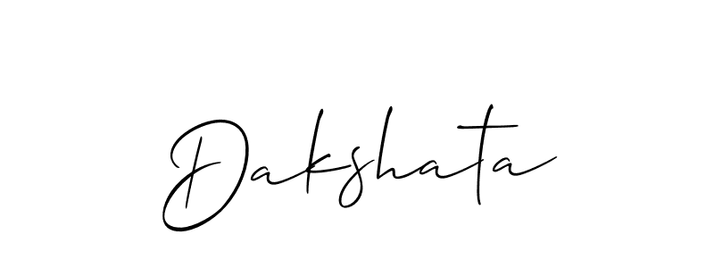 Make a beautiful signature design for name Dakshata. With this signature (Allison_Script) style, you can create a handwritten signature for free. Dakshata signature style 2 images and pictures png