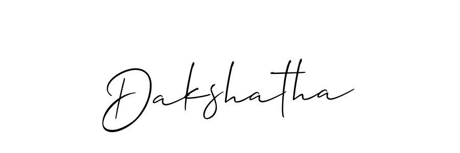 You should practise on your own different ways (Allison_Script) to write your name (Dakshatha) in signature. don't let someone else do it for you. Dakshatha signature style 2 images and pictures png