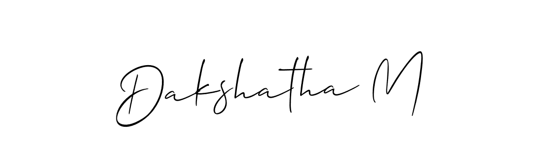 This is the best signature style for the Dakshatha M name. Also you like these signature font (Allison_Script). Mix name signature. Dakshatha M signature style 2 images and pictures png