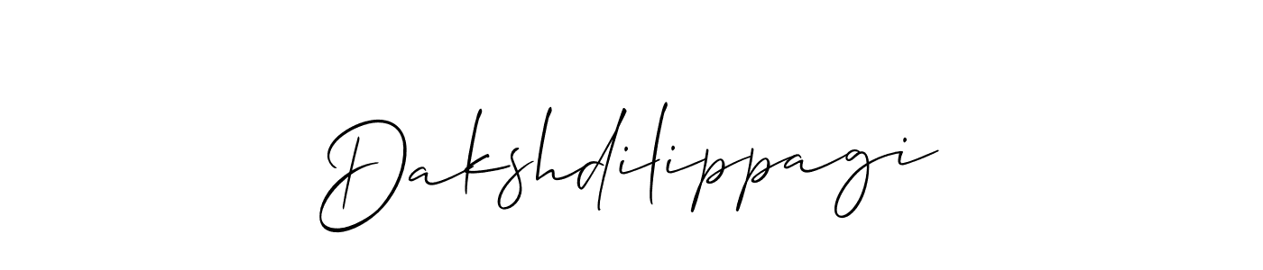 Make a beautiful signature design for name Dakshdilippagi. With this signature (Allison_Script) style, you can create a handwritten signature for free. Dakshdilippagi signature style 2 images and pictures png