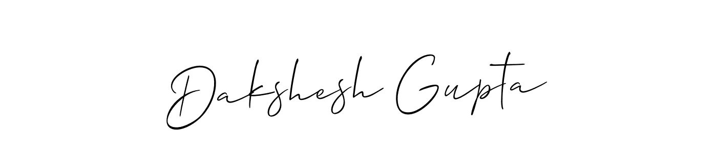 How to make Dakshesh Gupta name signature. Use Allison_Script style for creating short signs online. This is the latest handwritten sign. Dakshesh Gupta signature style 2 images and pictures png