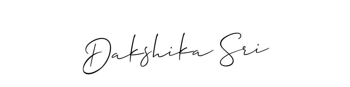 You should practise on your own different ways (Allison_Script) to write your name (Dakshika Sri) in signature. don't let someone else do it for you. Dakshika Sri signature style 2 images and pictures png