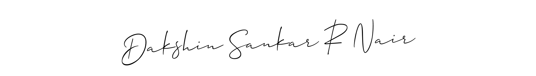 How to make Dakshin Sankar R Nair name signature. Use Allison_Script style for creating short signs online. This is the latest handwritten sign. Dakshin Sankar R Nair signature style 2 images and pictures png