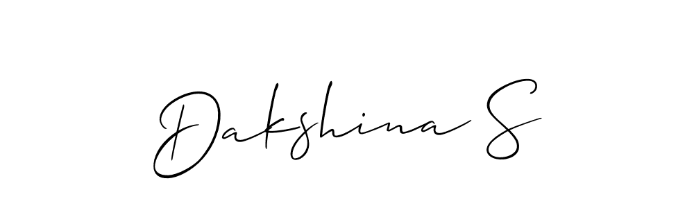 Design your own signature with our free online signature maker. With this signature software, you can create a handwritten (Allison_Script) signature for name Dakshina S. Dakshina S signature style 2 images and pictures png