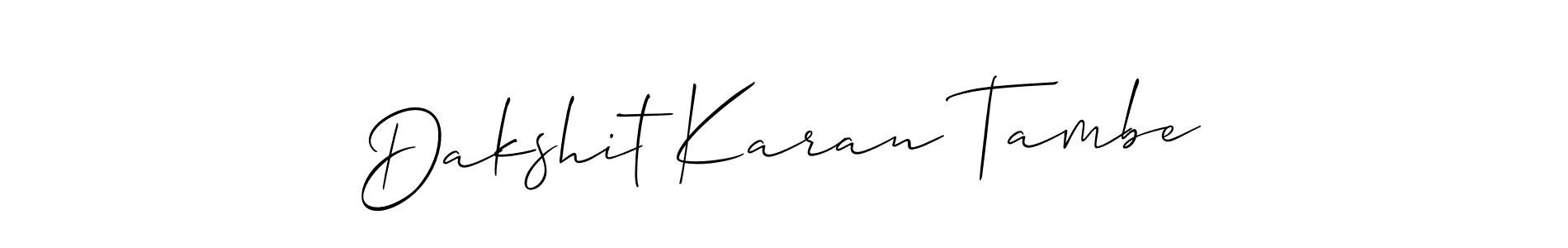 Make a beautiful signature design for name Dakshit Karan Tambe. Use this online signature maker to create a handwritten signature for free. Dakshit Karan Tambe signature style 2 images and pictures png