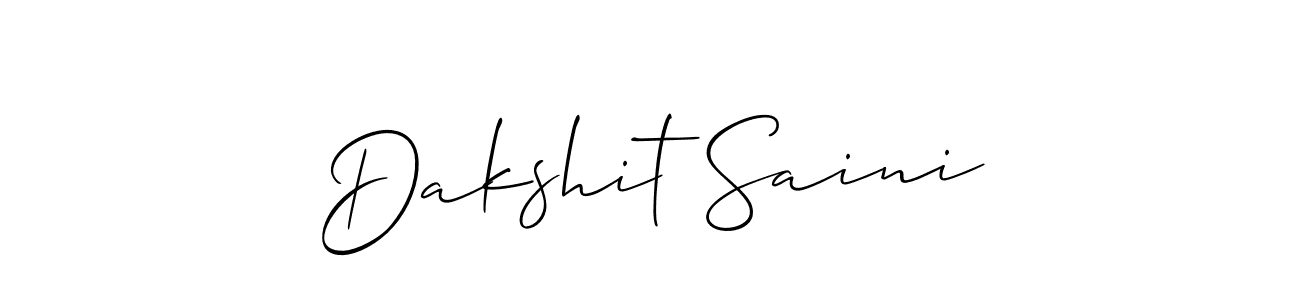 How to Draw Dakshit Saini signature style? Allison_Script is a latest design signature styles for name Dakshit Saini. Dakshit Saini signature style 2 images and pictures png