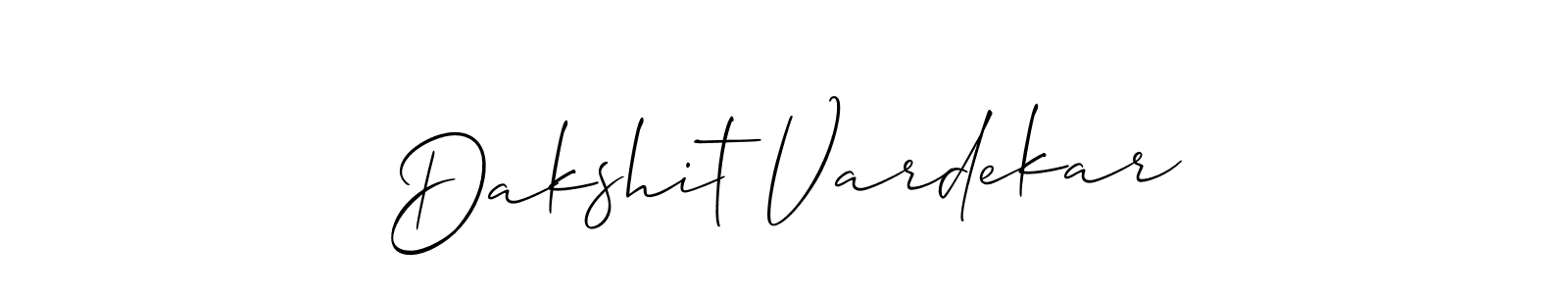 The best way (Allison_Script) to make a short signature is to pick only two or three words in your name. The name Dakshit Vardekar include a total of six letters. For converting this name. Dakshit Vardekar signature style 2 images and pictures png