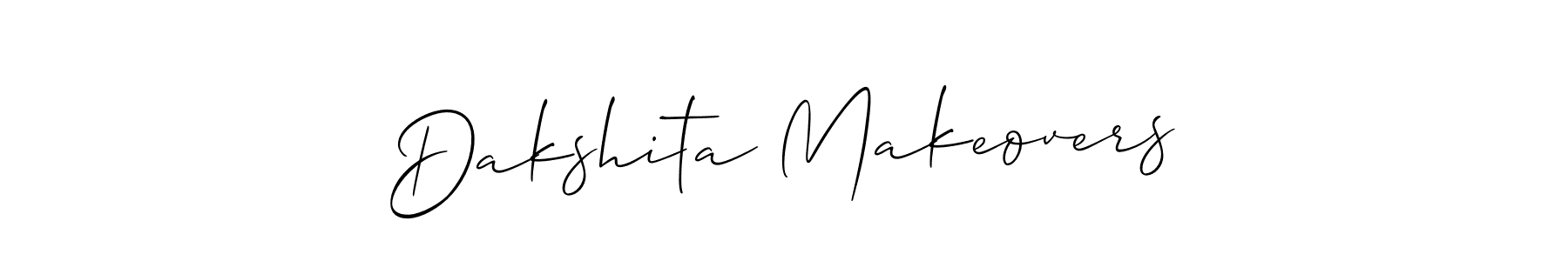 Use a signature maker to create a handwritten signature online. With this signature software, you can design (Allison_Script) your own signature for name Dakshita Makeovers. Dakshita Makeovers signature style 2 images and pictures png