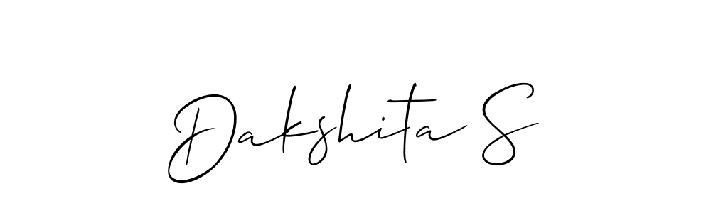 Make a beautiful signature design for name Dakshita S. With this signature (Allison_Script) style, you can create a handwritten signature for free. Dakshita S signature style 2 images and pictures png