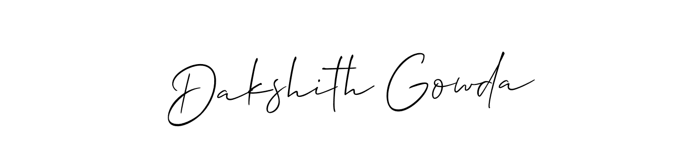 Design your own signature with our free online signature maker. With this signature software, you can create a handwritten (Allison_Script) signature for name Dakshith Gowda. Dakshith Gowda signature style 2 images and pictures png