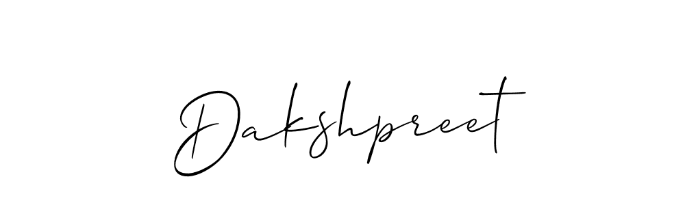 Design your own signature with our free online signature maker. With this signature software, you can create a handwritten (Allison_Script) signature for name Dakshpreet. Dakshpreet signature style 2 images and pictures png